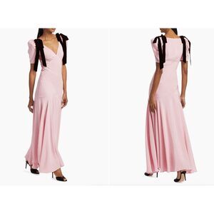 Rodarte Bow Silk Crepe Maxi Dress Size US4 $2,990